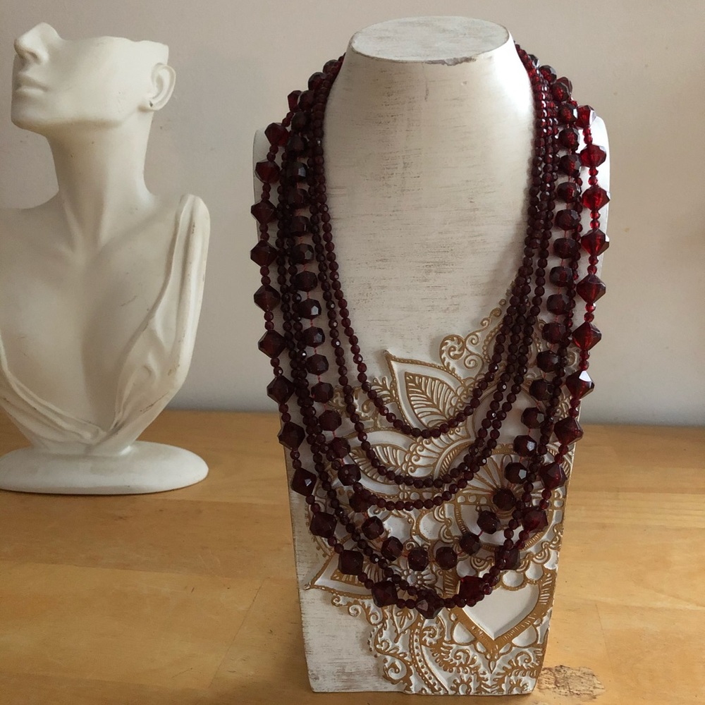 Vintage acrylic beaded statement piece